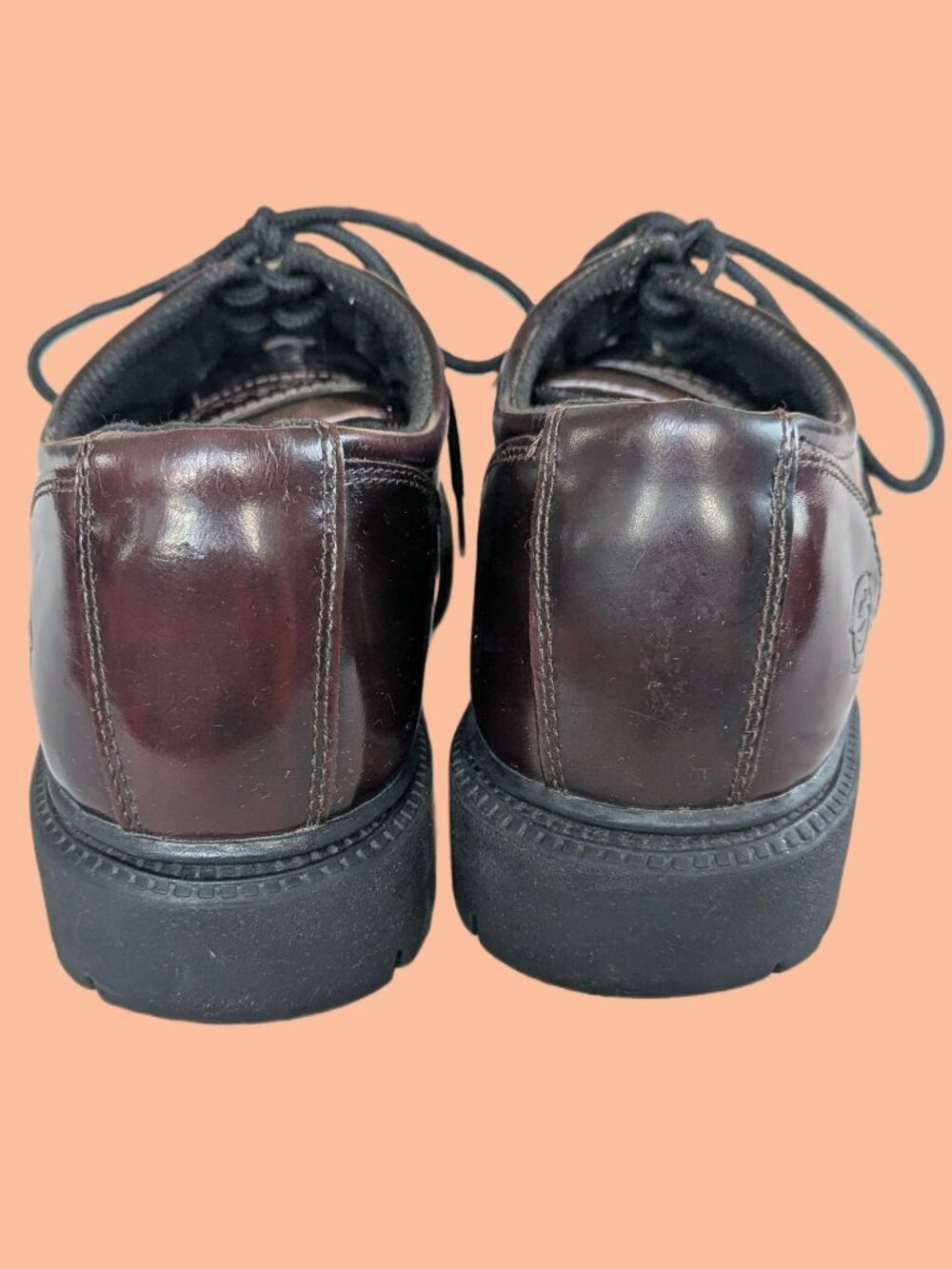 Rich Burgundy Leather Vintage Y2K Skechers Jammers platform oxfords - US Mens 12 - Picture 14 of 16